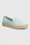 Toms espadrile din piele intoarsa Carolina culoarea turcoaz, 10020686