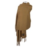 Fular dama uni 24, 180x70cm, bej inchis