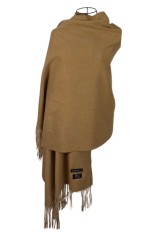 Fular dama uni 24, 180x70cm, bej inchis