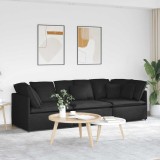 vidaXL Canapea modulară cu perne, negru, textil 3321269
