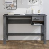 Birou &bdquo;HAMAR&rdquo;, gri &icirc;nchis, 110x40x75 cm, lemn masiv de pin