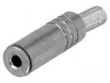 Conector Jack 3,5mm mufă mamă stereo cu manşon 3 drept