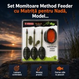 Set Momitoare Method Feeder cu Matriță pentru Nadă, Model 130402