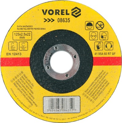 Disc abraziv pentru debitat metale 125x2.5x22 mm VOREL foto