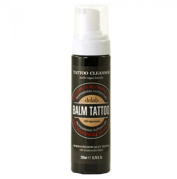 Spuma, Balm Tattoo, Dragon&#039;s Blood Foam, pentru Curatarea Tatuajelor, Formula Vegana, 200gr