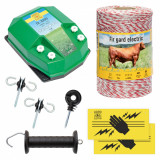 Pachet de bază gard electric 500&nbsp;m, 3,2&nbsp;Joule, pentru animale domestice, AgroElectro