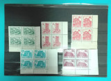 TIMBRE ROMANIA 1991 L.P.1262 HOTELURI SI CABANE (uzuale II) BLOC DE 4 MNH
