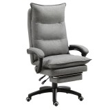 Scaun de birou ergonomic Vinsetto cu inclinare si masaj in 6 Puncte, inaltime reglabila, 70x62x120-130 cm, Gri | Aosom Romania