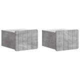 vidaXL Dulap de noapte suspendat 2 pcs Gri Beton 33 x 34,5 x 24 cm 898262
