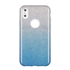 Husa Huawei Y7 2019, Huawei Y7 Prime 2019, Glitter / Sclipici, Albastru foto