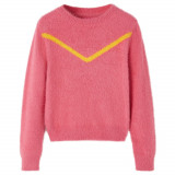 Pulover pentru copii tricotat, roz antichizat, 128 GartenMobel Dekor, vidaXL