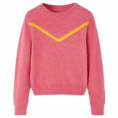 Pulover pentru copii tricotat, roz antichizat, 128