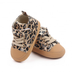 Tenisi maro pentru fetite - Leopard (Marime Disponibila: 3-6 luni (Marimea 18