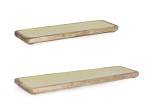 Cumpara ieftin Set 2 tavi lemn mango email verde Thara 38x12x2h, 46x15x2h