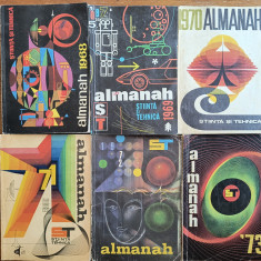 Lot 6 almanahuri Stiinta si Tehnica 1968 - 1973 / R4P1S