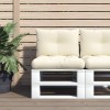 Set 2 Perne Paleti Crem, Textil Poliester, Exterior/Interior, 60x61.5x10cm sezut, 60x38x13cm spatar