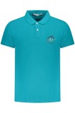 Cumpara ieftin Trussardi Tricou polo barbati, cu imprimeu grafic, Regular fit, Azur, S