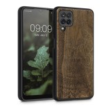 Husa Kwmobile pentru Samsung Galaxy A12, Lemn, Maro, 55092.03