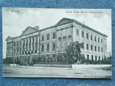 466 - Gherla - Liceul Petru Maior / Carte postala 1928 necirculata foto