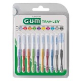 Set 10x Periute Interdentare, GUM, Trav-Ler, Curatare Eficienta prin Diverse Dimensiuni