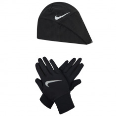 Manusi Nike Wmns Essential Running Hat-Glove Set N1000595-082 negru foto