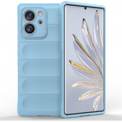 Husa wave, compatibila cu Xiaomi Redmi Note 13 5G, Grip Anti-Soc, Tpu, Baby Blue foto