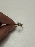Inel Aur 14K, Diamant 0.20ct Rose Cut, Rusia Vintage, Marime 60. Inel aur cu diamant