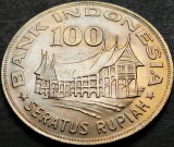 Cumpara ieftin Moneda exotica 100 RUPII (Rupiah) - INDONEZIA / INDONESIA, anul 1978 *cod 5120, Asia