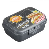 Caserolă Alimente, Lunch Time, Capacitate 1L, Gri, Plastic, Potrivită pentru Mașina de Spălat Vase, Oem