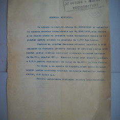 HOPCT DOCUMENT VECHI 337 MINISTERUL INDUSTRIEI COMERT EXTERIOR /BUCURESTI 1936