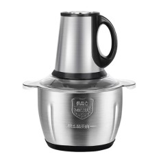 Tocator electric, inox, 4 lame din otel inoxidabil, recipient din inox, 2 L