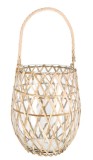 Cumpara ieftin Set 2 vaze sticla rattan 20x24 cm