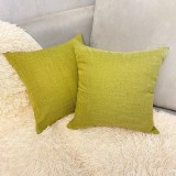 Set 2 fete de perna Miklettie, bumbac, verde maslin, 40 x 40 cm