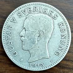 Moneda Suedia - 2 Kronor 1913 - Argint - An rar