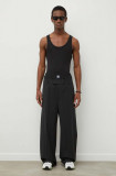 MSGM pantaloni de l&acirc;nă culoarea negru, drept 3640MP07.247200