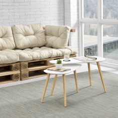 Masuta cafea Langesund W set 2 buc masuri diferite alb/natur [en.casa] HausGarden Leisure foto