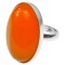 Inel argint reglabil masiv cu jad galben 25x18 MM