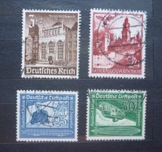 Set timbre Germania Danzig Winterhilfswerk Wawel Deutsche Luftpost Graf Zeppelin - A228
