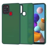 Husa Samsung Galaxy A21s Techsuit HaloFrost&Atilde;&sbquo;&Acirc;&nbsp;Series, verde inchis