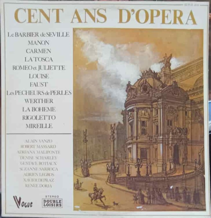 Disc vinil, LP. Cent Ans d'Op&eacute;ra. SET 2 DISCURI VINIL-COLECTIV-317369