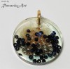 Pandantiv Rășină Epoxidică Handmade RavariuArt, Unicat, Peisaj Fantastic, Cadou Artă Nuntă, Bijuterie Femei