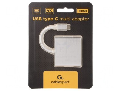 Adaptor HDMI 1.4 USB 3.0 3.1 0.075m Alb Argintiu foto