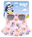 Set Căciulă Copii 51 Cm + Ochelari Soare Bluey Cerda, Poliester/Policarbonat, Protectie UV 100%, Peste 2 Ani
