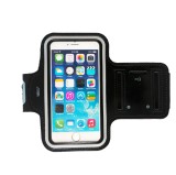 Husa Brat Telefon Sport 5.5 inch MRG M589 Neagra, Banda Ajustabila, Buzunar Chei, Jogging, Fitness, Impermeabila