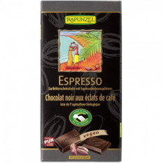 Ciocolata bio amaruie 55% cacao cu espresso, 80g, Rapunzel
