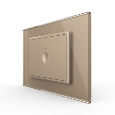 Intrerupator simplu cu touch Livolo cu rama din sticla, standard Italian - Serie noua SmartElectro IntelligentHouse