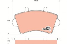 TRW GDB1442 COTEC set placute frana,frana disc