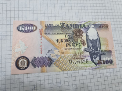 bancnota zambia 100 kw 2003 foto