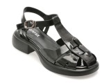 Cumpara ieftin Sandale GRYXX negre, H821, din piele naturala lacuita