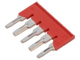 Punte de conectare piste 5 roşie 8mm UL94V-0